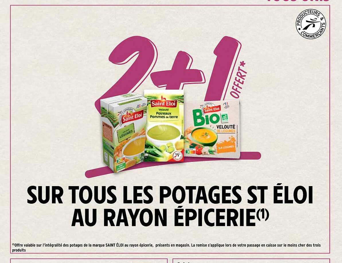 les potages st éloi au rayon épicerie