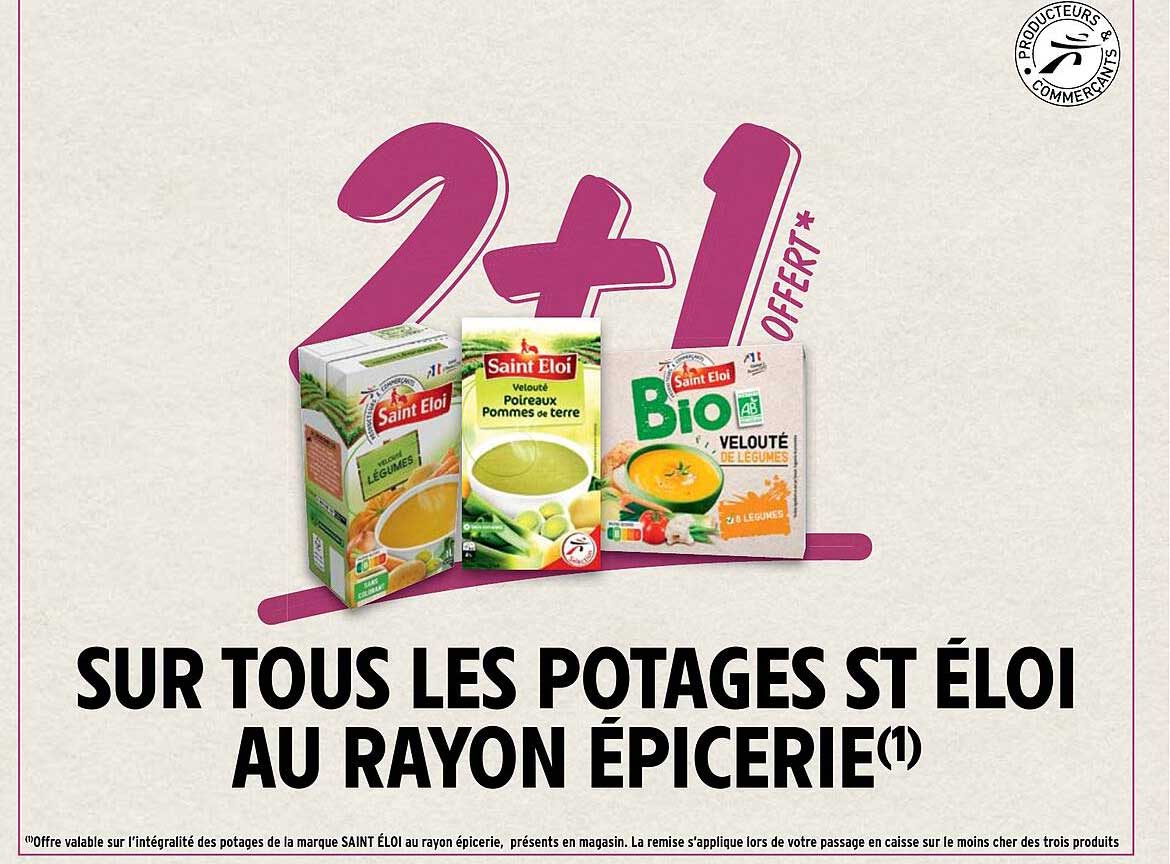 les potages st éloi au rayon épicerie