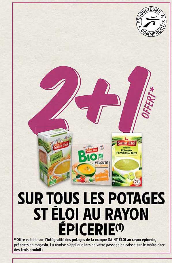les potages st éloi au rayon épicerie
