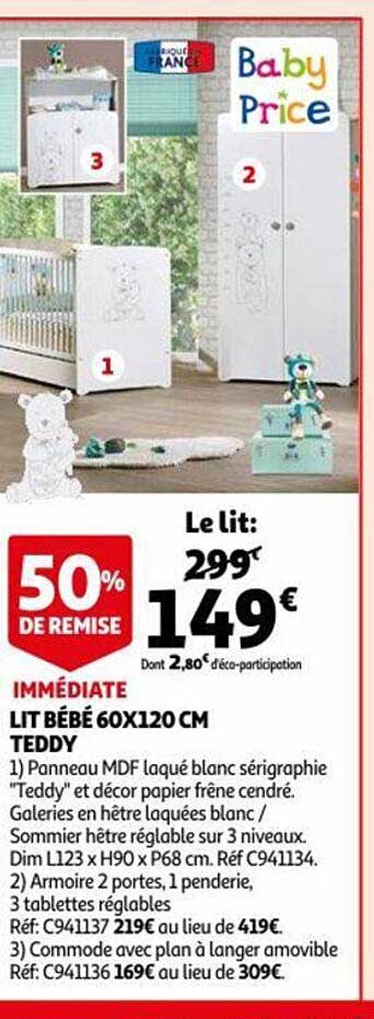 lit bébé teddy baby price