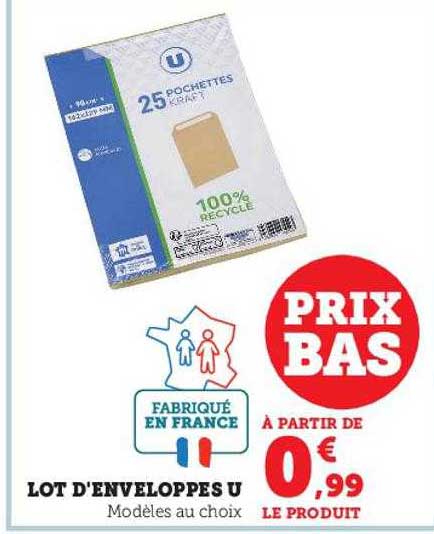 lot d'enveloppes u