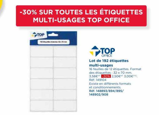 lot de 192 étiquettes multi-usages