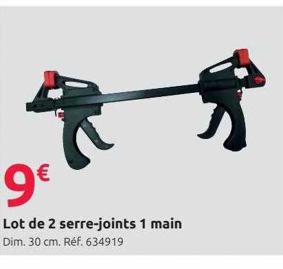 lot de 2 serre-joints 1 main