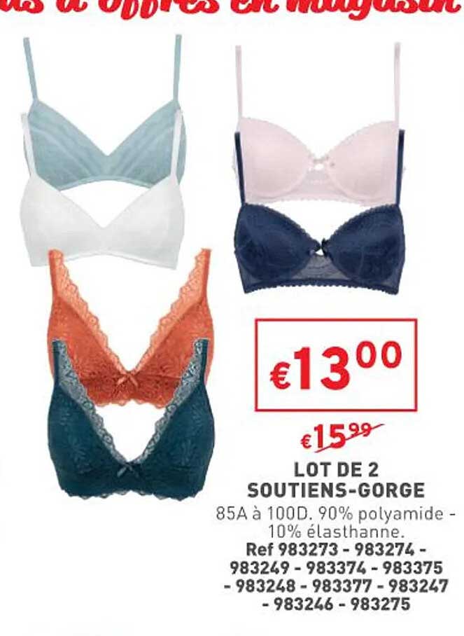 lot de 2 soutiens-gorge