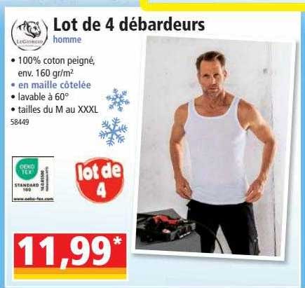 Lot De 4 Débardeurs Homme