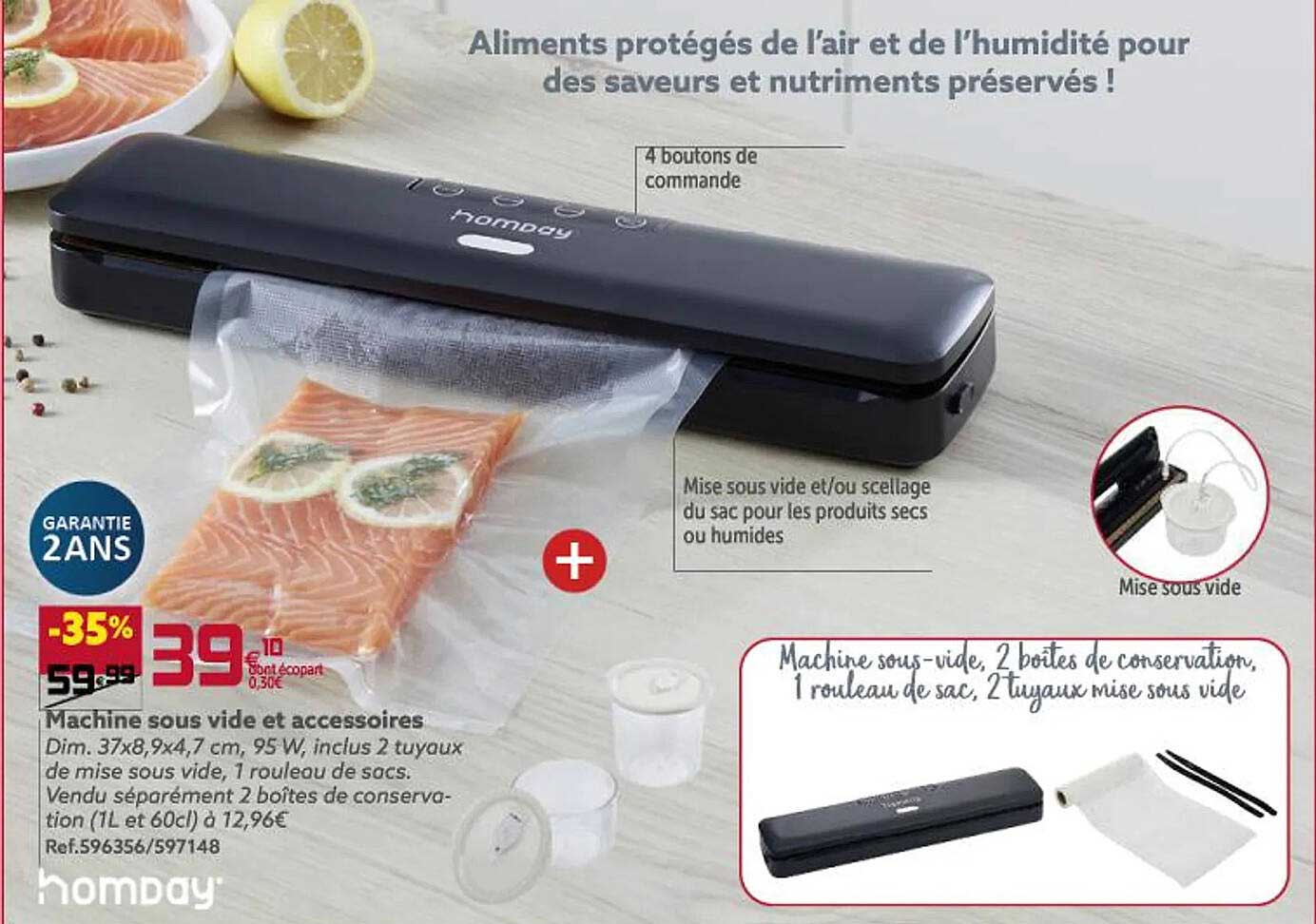 machine sous vide et accessoires homday