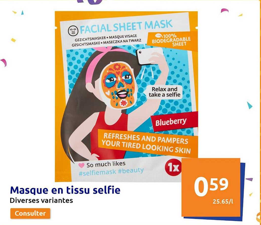 masque en tissu selfie