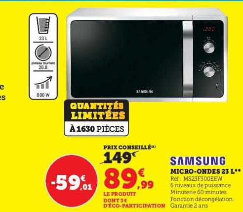 micro-ondes 23 l samsung