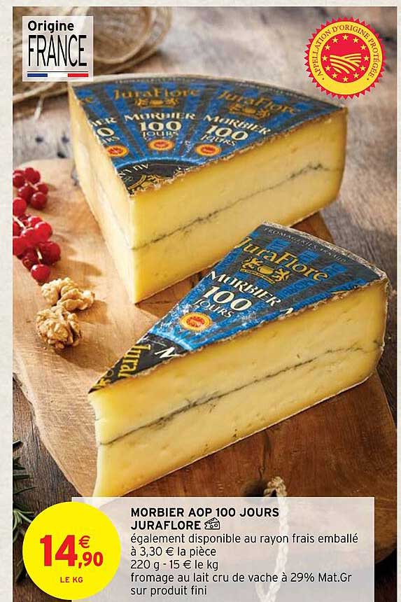 morbier aop 100 jours juraflore