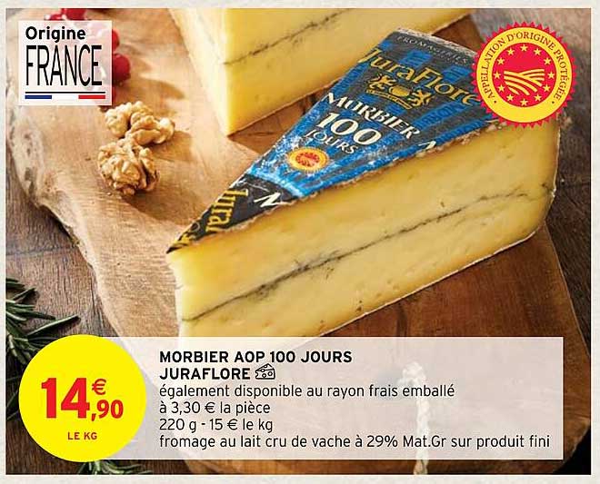 morbier aop 100 jours juraflore