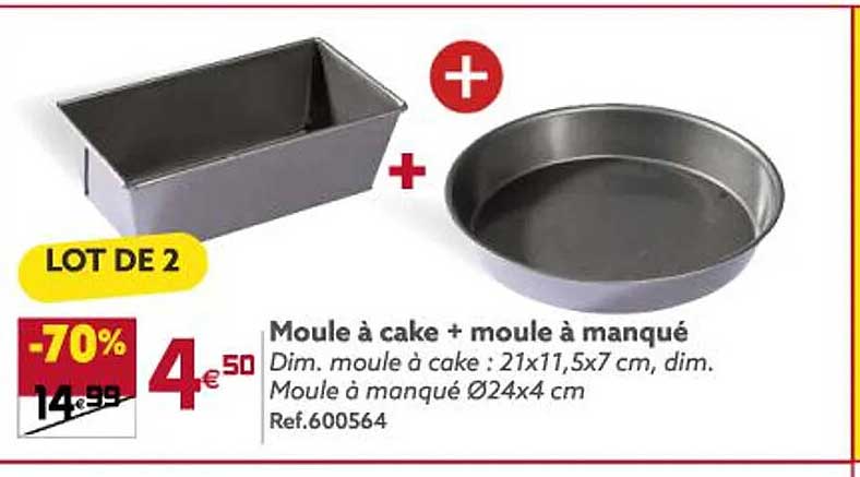 moule à cake + moule à manqué