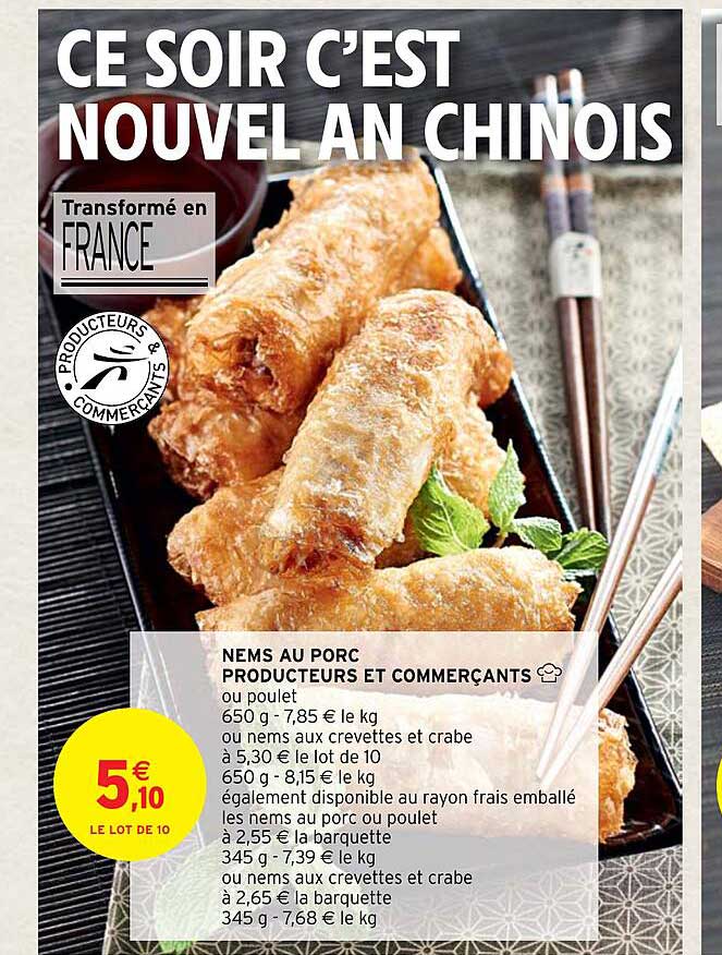 nems au porc producteurs et commerçants
