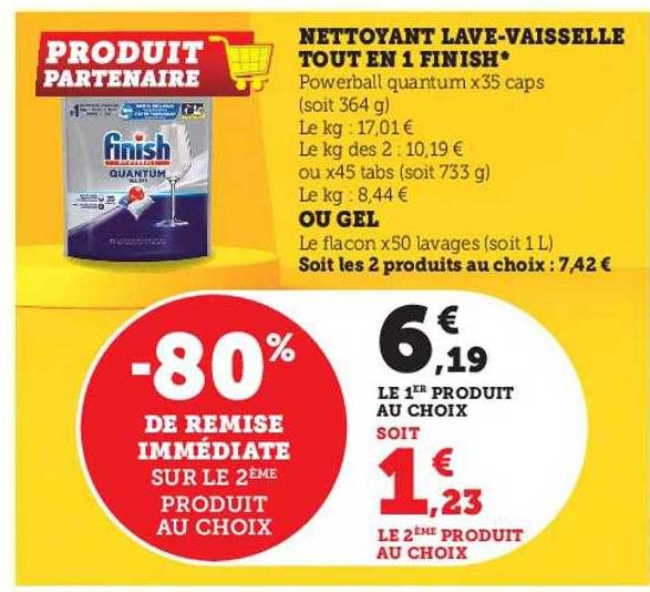 Nettoyant Lave-vaisselle Tout En 1 Finish Ou Gel