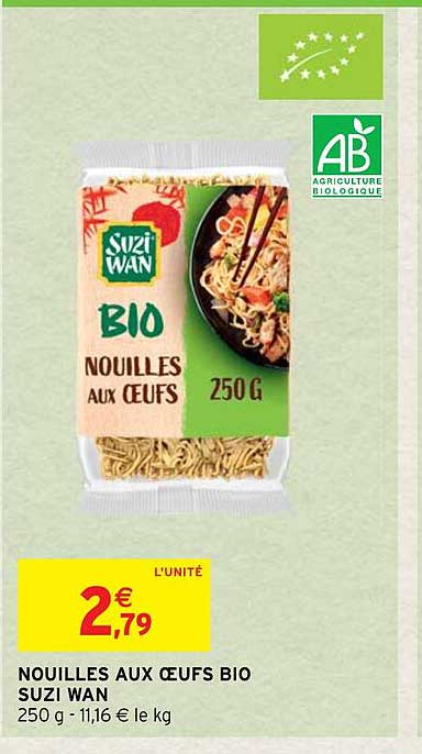 Nouilles Aux Oeufs Bio Suzi Wan