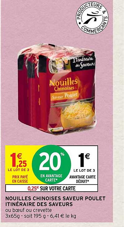 nouilles chinoises saveur poulet itinéraire des saveurs