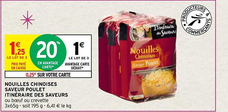 nouilles chinoises saveur poulet itinéraire des saveurs
