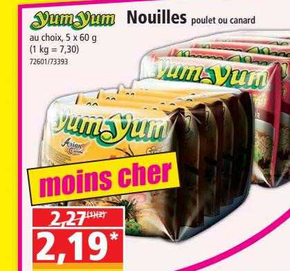 nouilles poulet ou canard yum yum