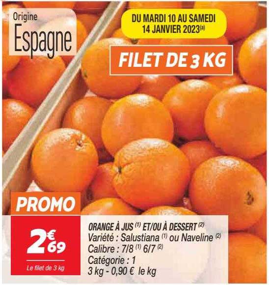 orange à jus et-ou à dessert