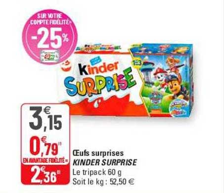 œufs surprises kinder surprise