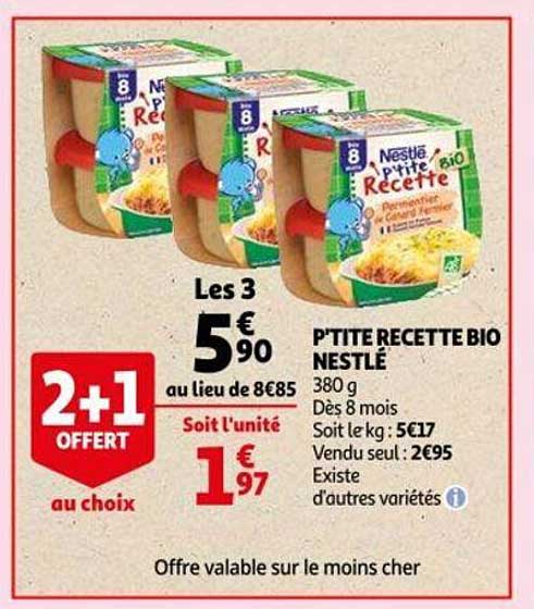 p'tite recette bio nestlé