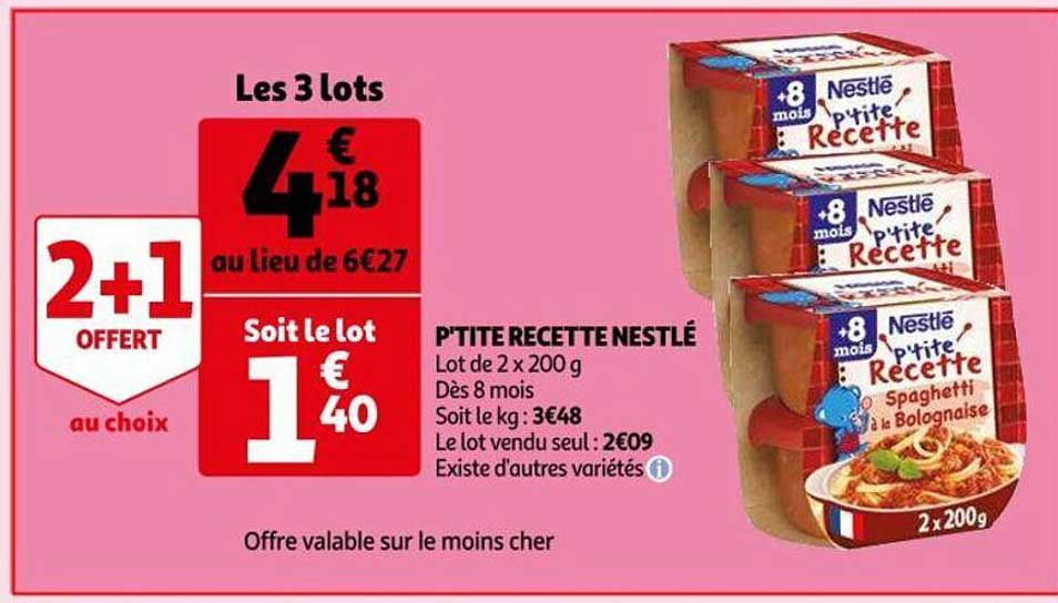 p'tite recette nestlé