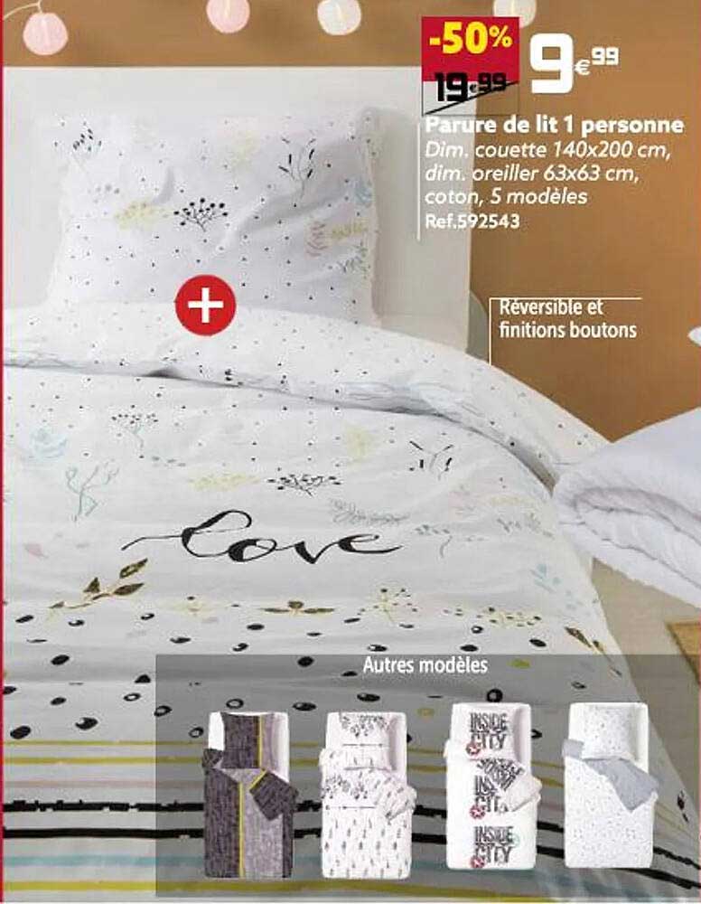 parure de lit 1 personne