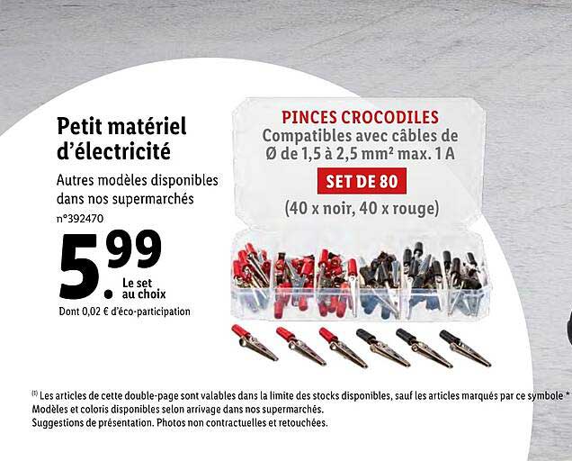 petit matériel d'électricité