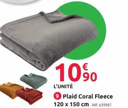 plaid coral fleece 120 x 150 cm