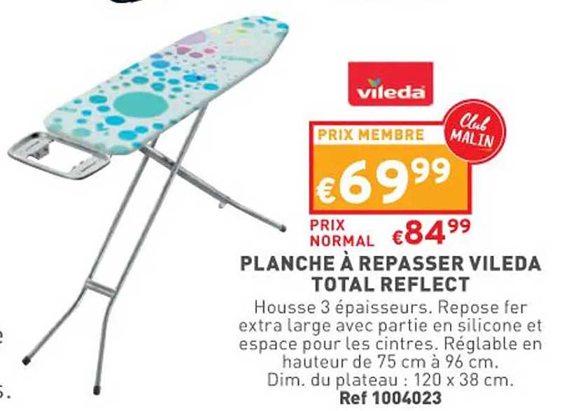 planche à repasser vileda total reflect