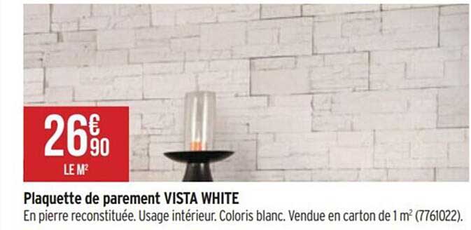 plaquette de parement vista white