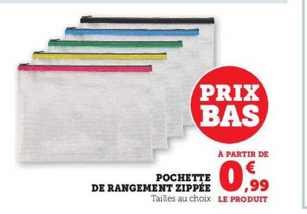 pochette de rangement zippée