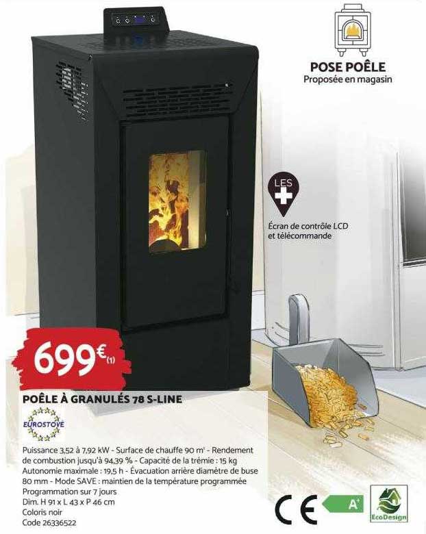 poêle à granulés 78 s-line