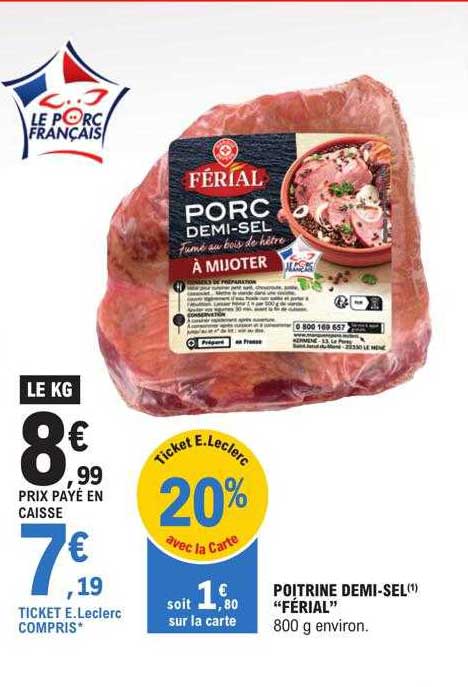 poitrine demi-sel férial