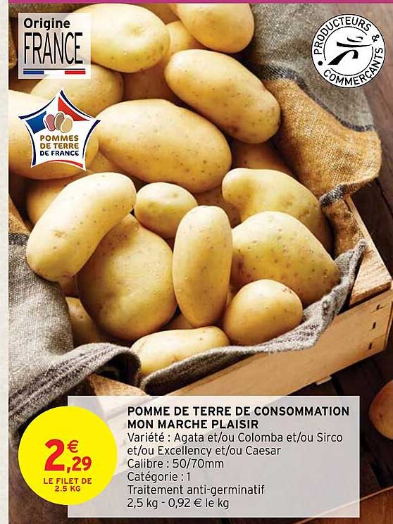 pomme de terre de consommation mon marché plaisir