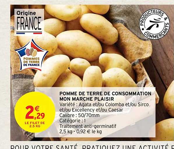 pomme de terre de consommation mon marché plaisir
