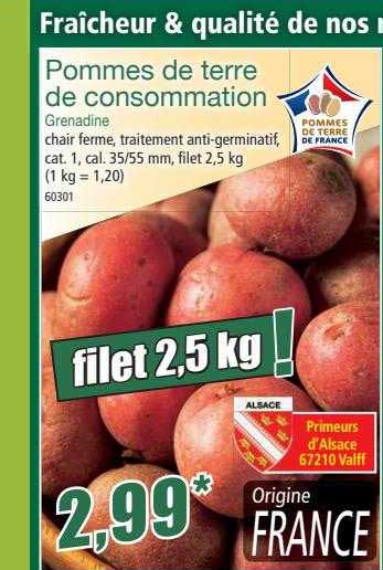 Pommes De Terre De Consommation Grenadine