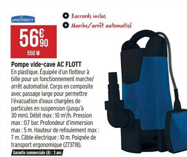 pompe vide-cave ac flott