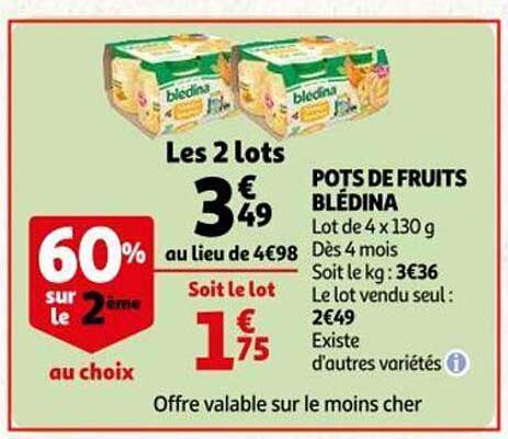pots de fruits blédina