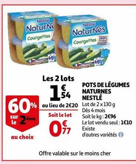 pots de légumes naturnes nestlé