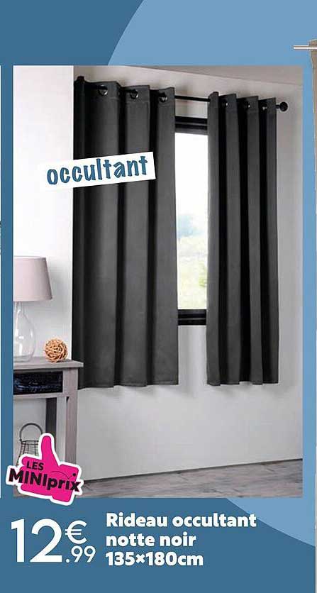 Rideau Occultant Notte Noir 135 X 180 Cm