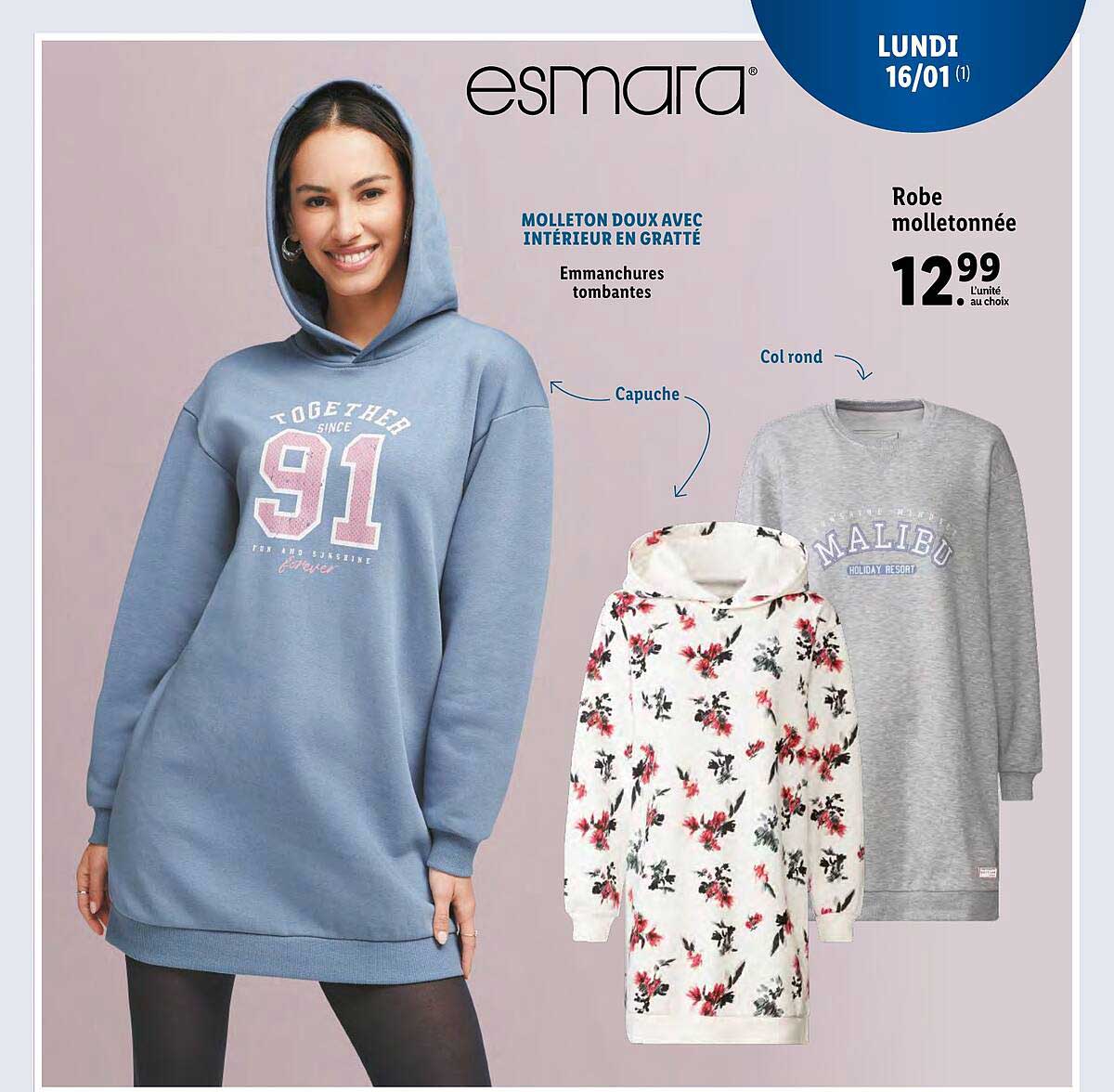 robe molletonnée esmara