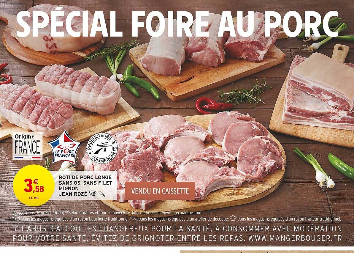 rôti de porc longe sans os, sans filet mignon jean rozé