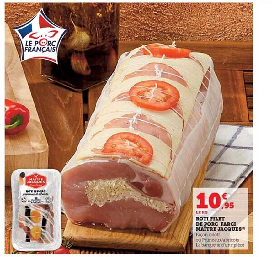 rôti filet de porc farci maître jacques