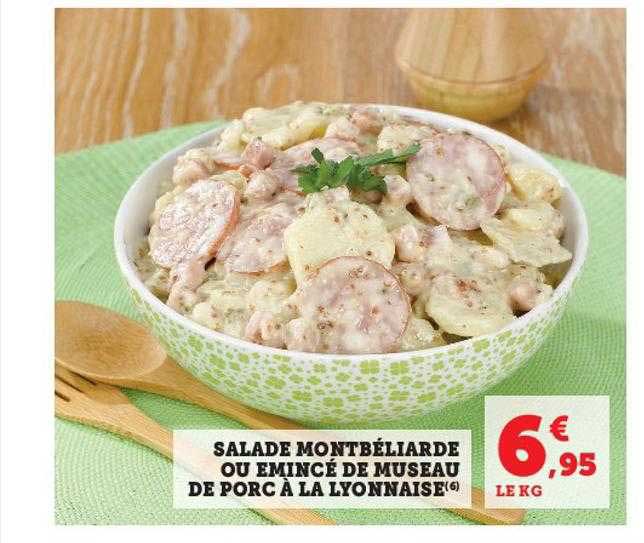 salade montbéliarde ou émincé de museau de porc à la lyonnaise