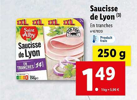 saucisse de lyon saint alby