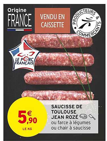 saucisse de toulouse jean rozé