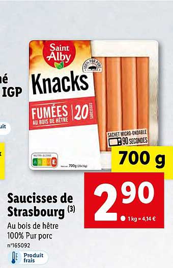 saucisses de strasbourg saint alby