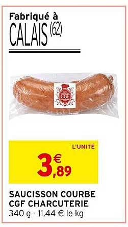 saucisson courbe cgf charcuterie