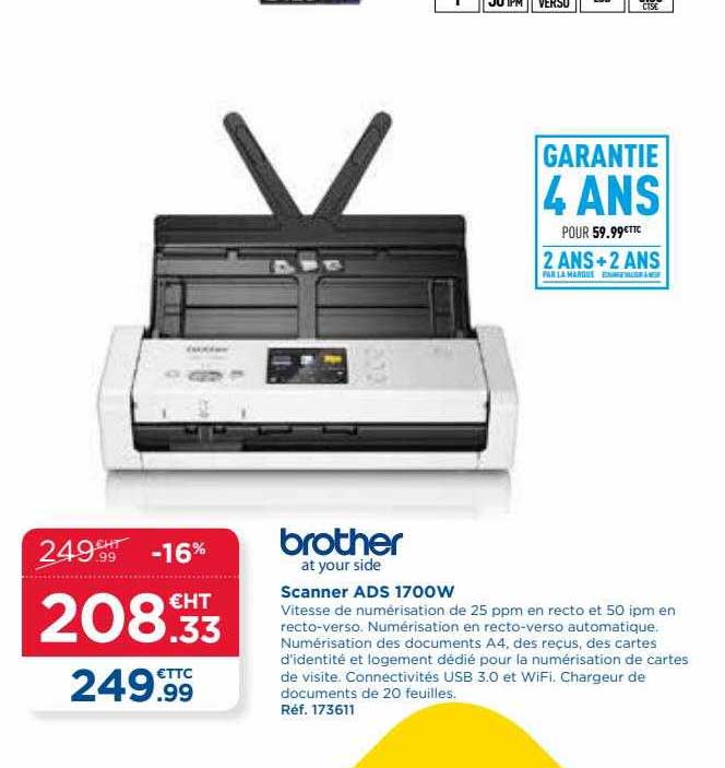 scanner ads 1700 w brother