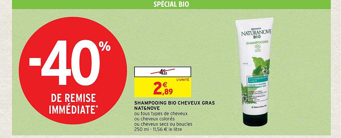 shampooing bio cheveux gras nat & nove